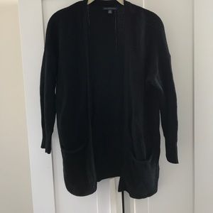American Eagle, black knit cardigan.